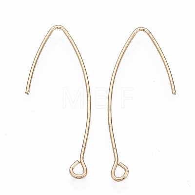 Brass Earring Hooks X-KK-N231-08-NF-1