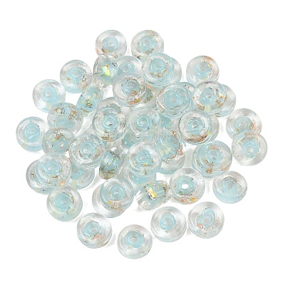 Luminous Handmade Foil Glass Beads LAMP-P020-01A-07-1