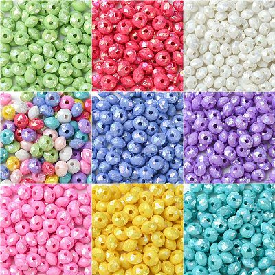 Opaque Acrylic Beads MACR-YW0003-55D-1