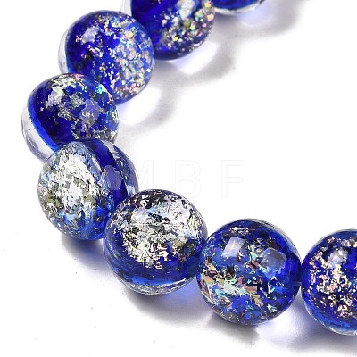 Handmade Dichroic Foil Glass Beads Strands DICH-U001-10B-1