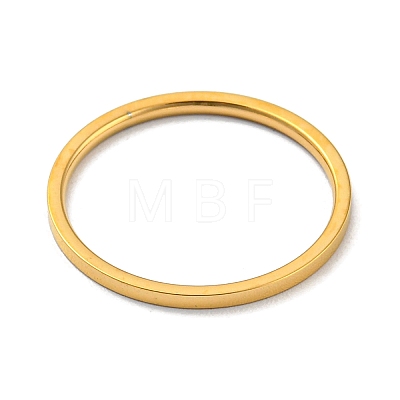 Ion Plating(IP) 304 Stainless Steel Simple Plain Band Finger Ring for Women Men RJEW-F152-05G-E-1