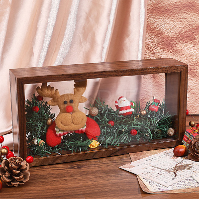Wood Display Cases with Double Clear Acrylic Slider Lids ODIS-PH0009-25-1