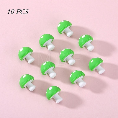 10Pcs Mushroom Silicone Focal Beads JX901F-01-1