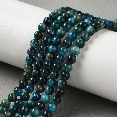 Dyed Natural Tiger Eye Beads Strands G-G102-A02-01-1