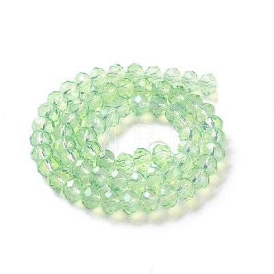 Baking Paint Transparent Glass Beads Strands LS-DGLA-A034-J8MM-D02-1