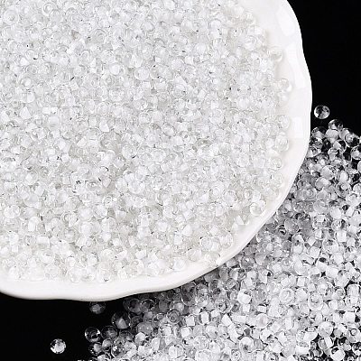 8/0 Inside Colours Transparent Glass Seed Beads X1-SEED-T007-06B-1