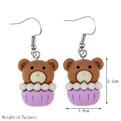 Food Theme Resin Dangle Earrings FS-WGC167F-04-1