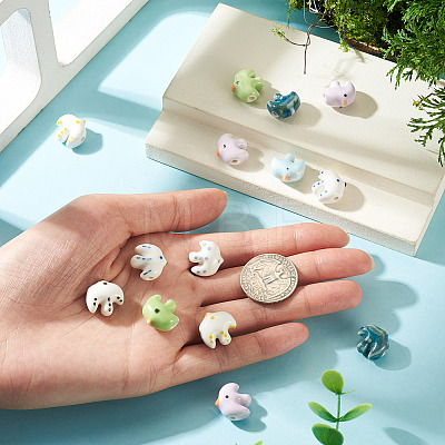 14Pcs Handmade Porcelain Ceramic Beads PORC-TA0001-76-1