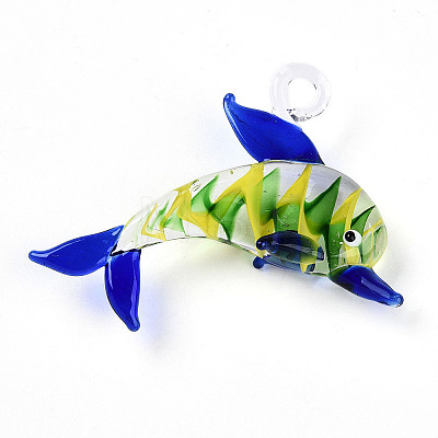 Handmade Lampwork Big Pendants LAMP-T023-14D-1