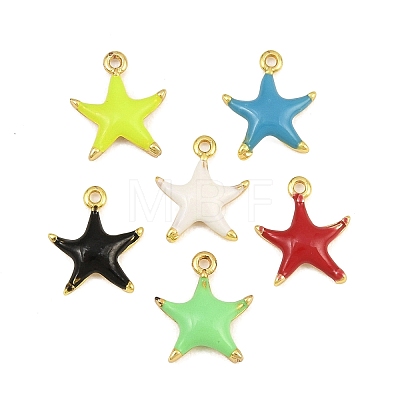 Brass Enamel Pendants KK-CBA3642-03G-1