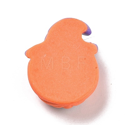 Pumpkin with Hat Opaque Resin Cabochons RESI-F031-02-1