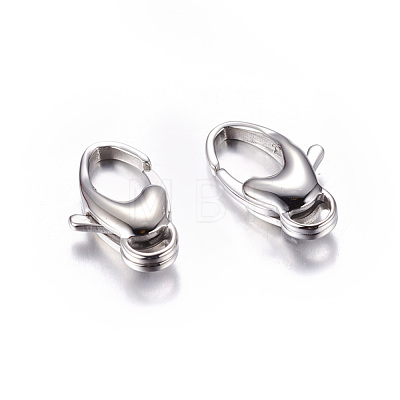 316 Surgical Stainless Steel Lobster Claw Clasps STAS-H006-1