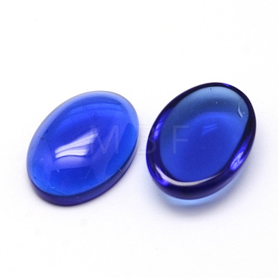 K9 Glass Cabochons Oval Flat Back Cabochons GGLA-L002D-05-1