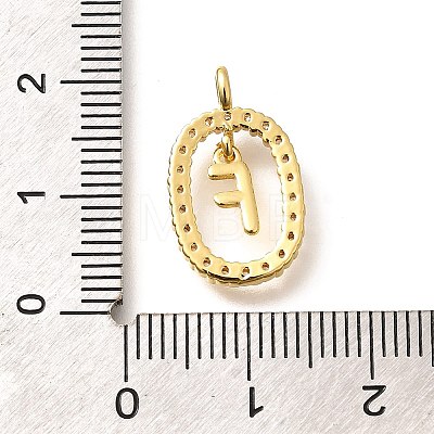 Brass Micro Pave Cubic Zirconia Pendants ZIRC-P123-01G-F01-1
