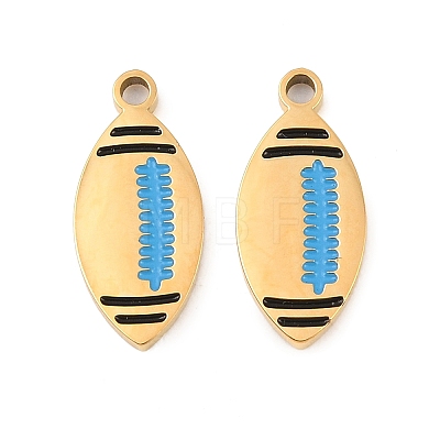304 Stainless Steel Enamel Pendants STAS-Z190-07G-02-1