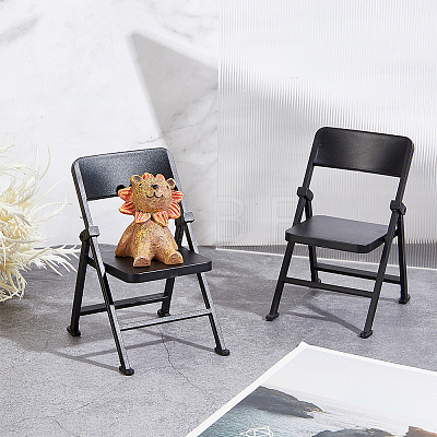 Cute Mini Plastic Foldable Chair DJEW-WH0015-79A-1