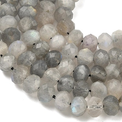 Natural Labradorite Rondelle Bead Strands G-O095-04-A-01A-1