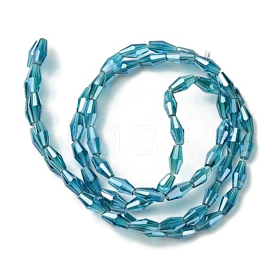 Transparent Electroplate Glass Beads X1-GLAA-K064-05A-PL02-1