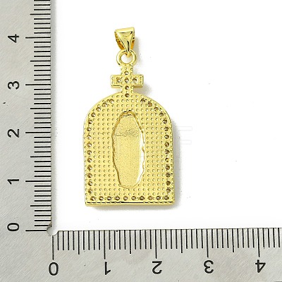 Real 18K Gold Plated Brass Micro Pave Clear Cubic Zirconia Pendants KK-H472-36C-G-1