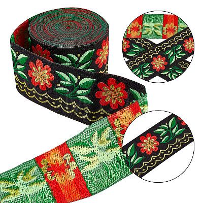Gorgecraft Ethnic Style Polyester Ribbon OCOR-GF0002-04A-1