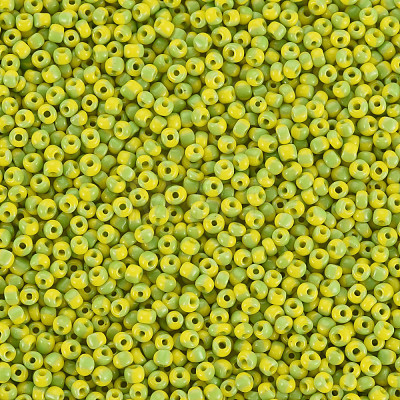 12/0 Two Tone Opaque Glass Seed Beads SEED-T006-01A-A02-1