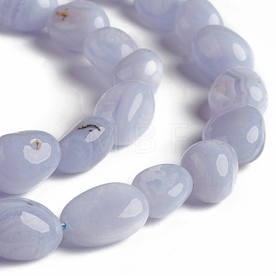 Natural Blue Lace Agate Beads Strands X-G-D0002-D75-1