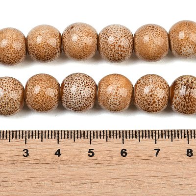 Handmade Fancy Antique Glazed Porcelain Ceramic Round Beads Strands X-PORC-L019-13mm-06-1