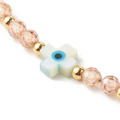 Adjustable Cubic Zirconia Beads Nylon Thread Slider Bracelets BJEW-JB06366-1