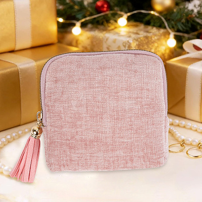 Velvet Jewelry Storage Zipper Bags with Tassel ABAG-PA0001-01B-1