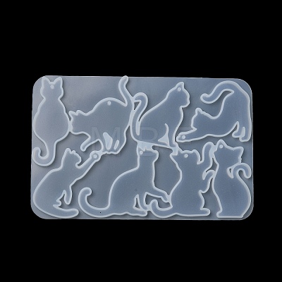 Cat Shape DIY Pendant Silhouette Silicone Molds X-SIL-F010-01-1
