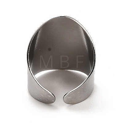 304 Stainless Steel Open Cuff Ring RJEW-Z015-04P-1