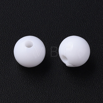 Opaque Acrylic Beads X-MACR-S370-C8mm-01-1