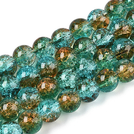 Crackle Glass Beads Strands CCG-C002-8mm-06-1