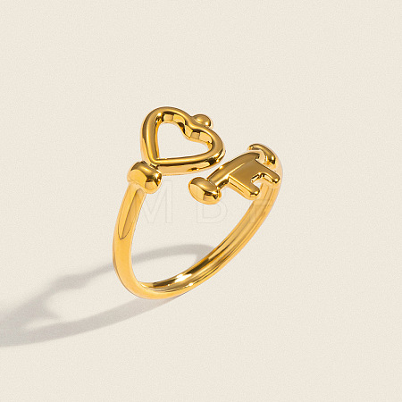 304 Stainless Steel Cuff Open Rings for Women YS0840-1