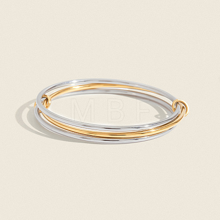 304 Stainless Steel 3-Strand Bangle Sets for Women VJ6341-3-1