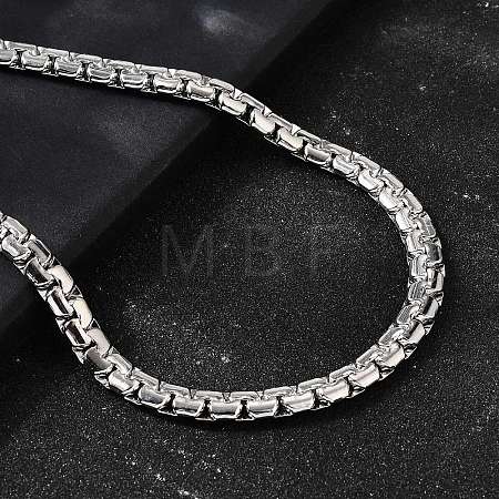 201 Stainless Steel Box Chain Necklaces for Men LS-STAS-V011-01B-P-1-1
