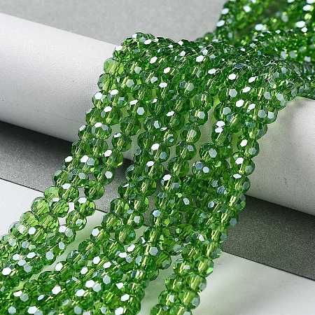 Electroplate Glass Bead Strands LS-EGLA-R015-4mm-14-1