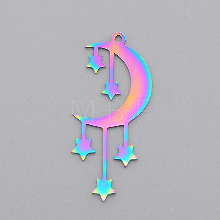 Ion Plating(IP) 201 Stainless Steel Pendants STAS-S105-LA581-1