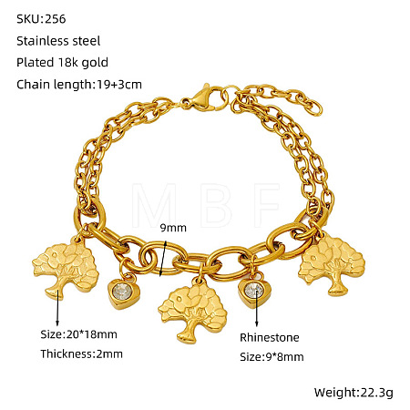 Valentine's Day 304 Stainless Steel Charm Bracelets FS-WGE53E0-04-1