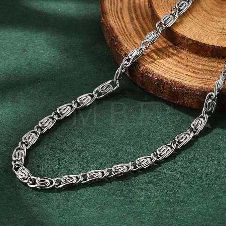 Tarnish Resistant 304 Stainless Steel Lumachina Chain Necklaces LS-NJEW-P226-08P-01-1