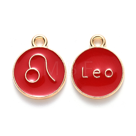 Alloy Enamel Pendants ENAM-S124-01A-07G-1