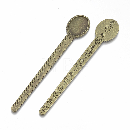 Tibetan Style Alloy Cabochon Setting X-TIBE-R001-01AB-1