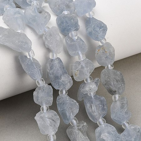 Raw Rough Natural Aquamarine Beads Strands GG-CBA0B77-A03-01-1