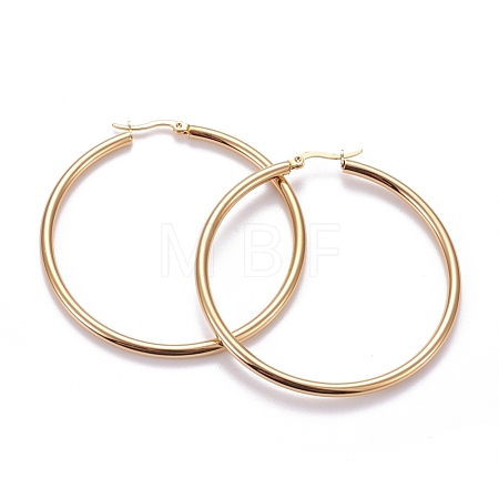 201 Stainless Steel Big Hoop Earrings EJEW-F205-14G-C-1