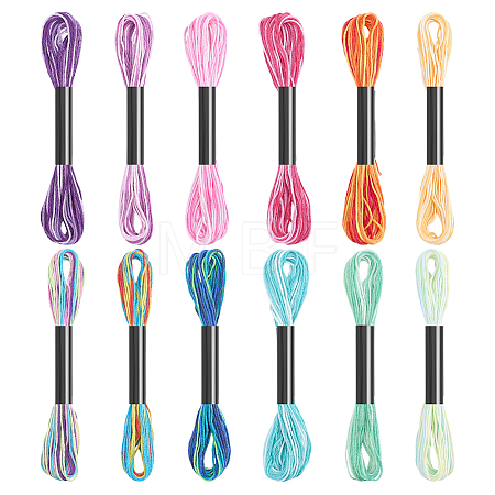 Segment Polyester Embroidery Floss OCOR-WH0120-71-1