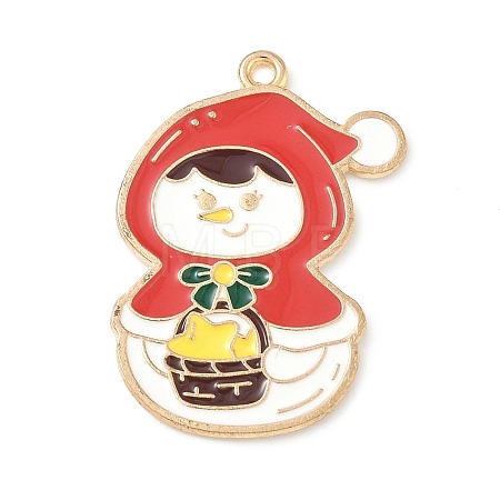 Christmas Alloy Enamel Pendants ENAM-B035-02M-14KCG-1