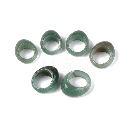 Natural Green Aventurine Finger Rings for Unisex G-Q601-19E-1