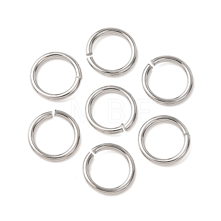 Tarnish Resistant 304 Stainless Steel Open Jump Rings STAS-N015-10-6x0.8mm-1