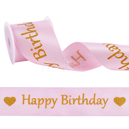 10Yards Polyester Happy Birthday Ribbon OCOR-FG0003-41A-1