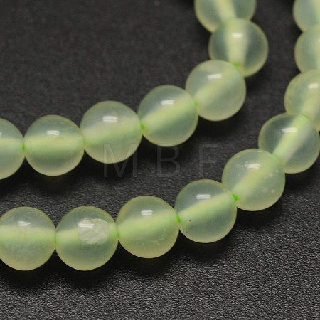 Natural New Jade Round Beads Strands G-L348-01-10mm-1